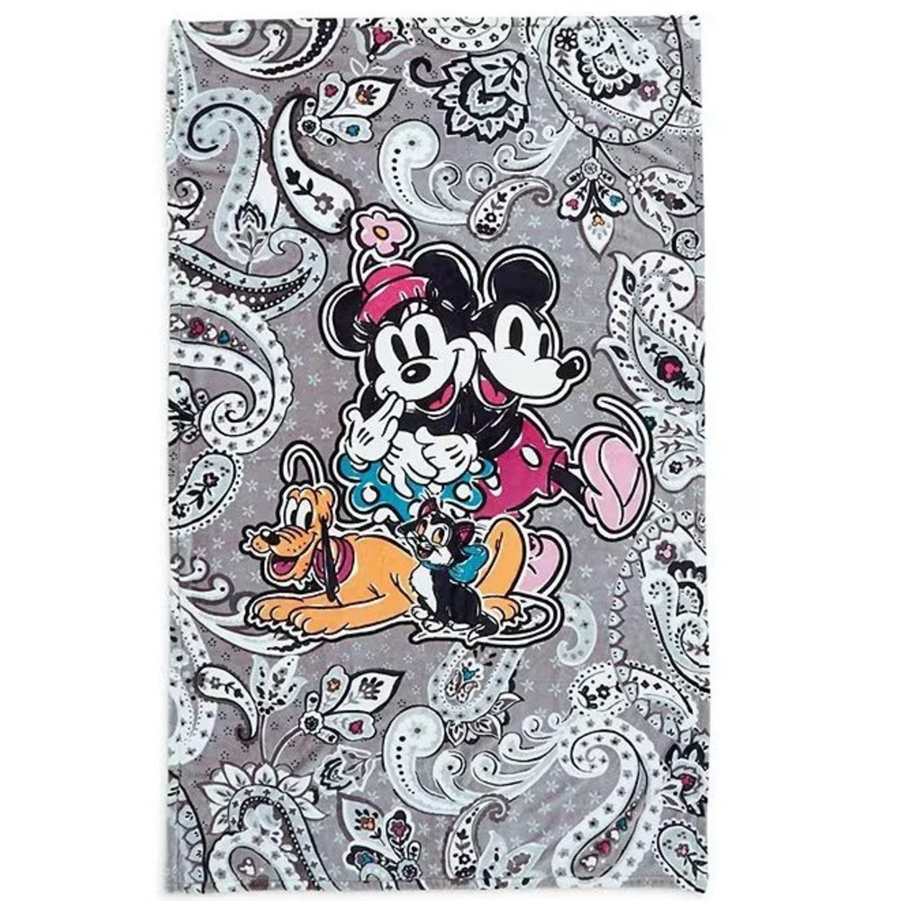 Vera Bradley Disney Mickey Mouse Piccadilly Paisley Plush Throw Blanket
